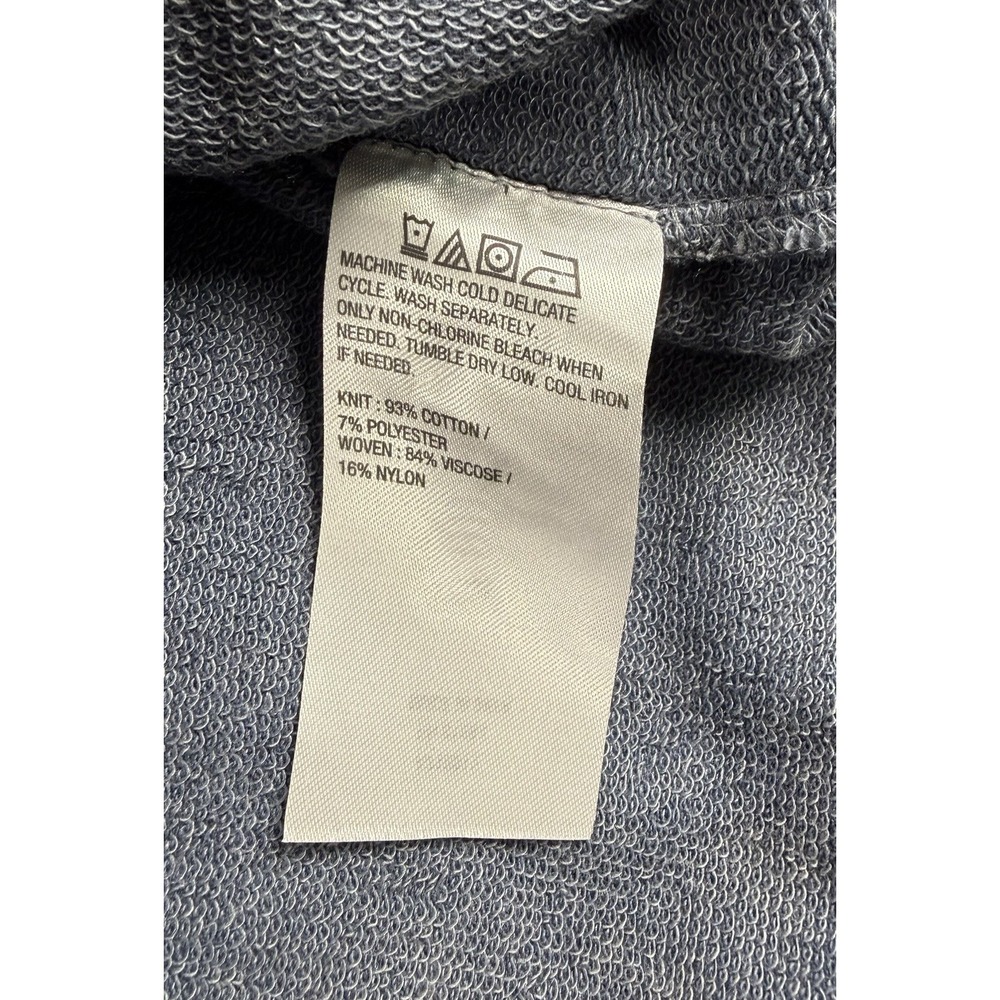 Logo Lounge Womens Size LARGE Blue Long Sleeve Zip Up Tunic Hoodie - Picture 5 of 7